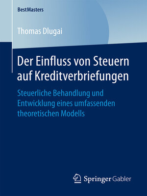 cover image of Der Einfluss von Steuern auf Kreditverbriefungen